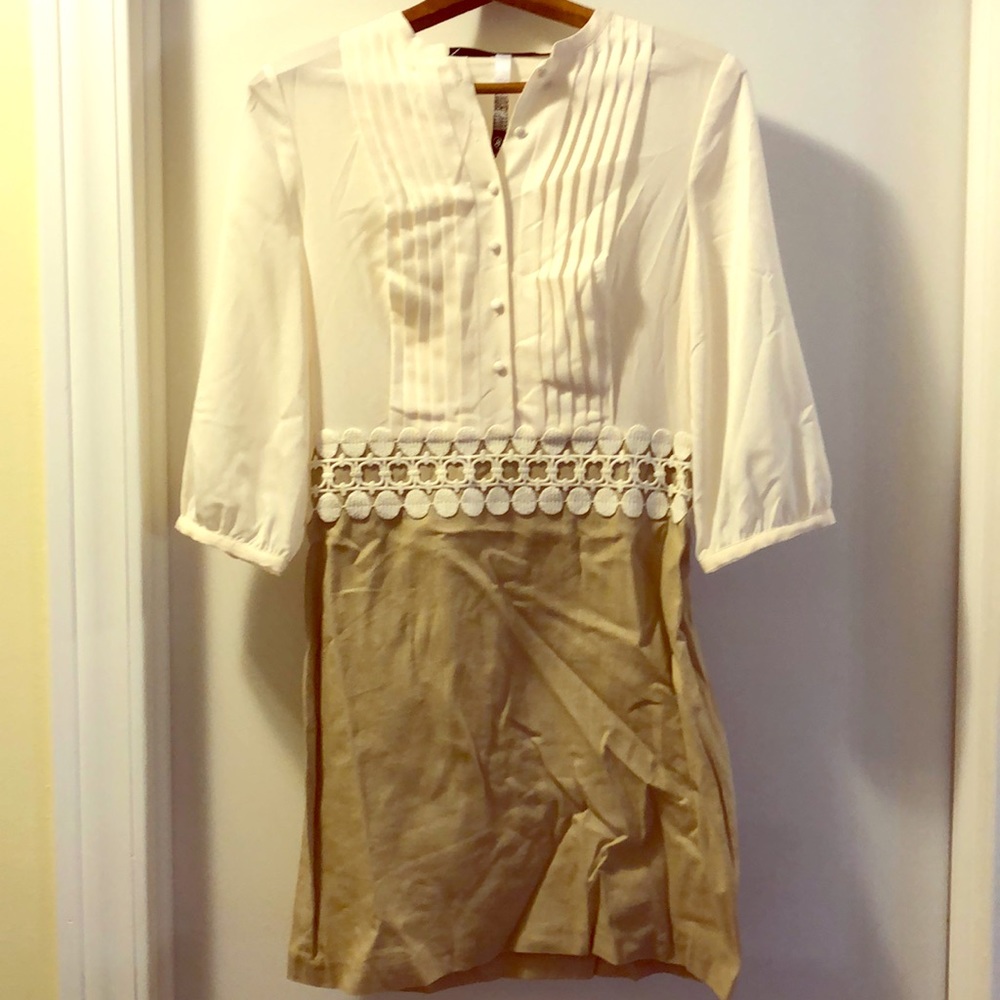 Cream & tan dress!